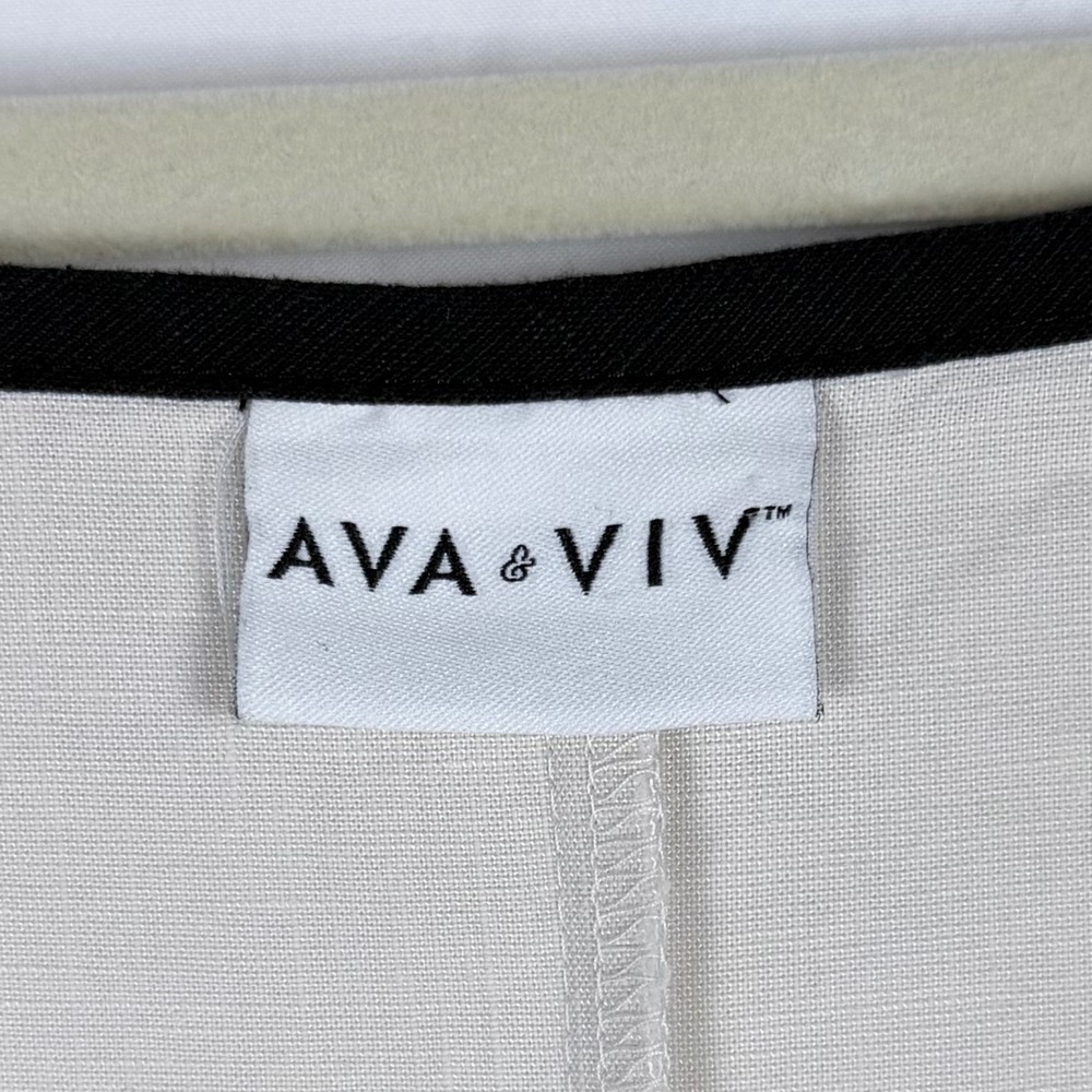 Ava and Viv Shift Dress Sleeveless 3X Cotton Lightweight Beach Coastal Summer - Picture 8 of 8